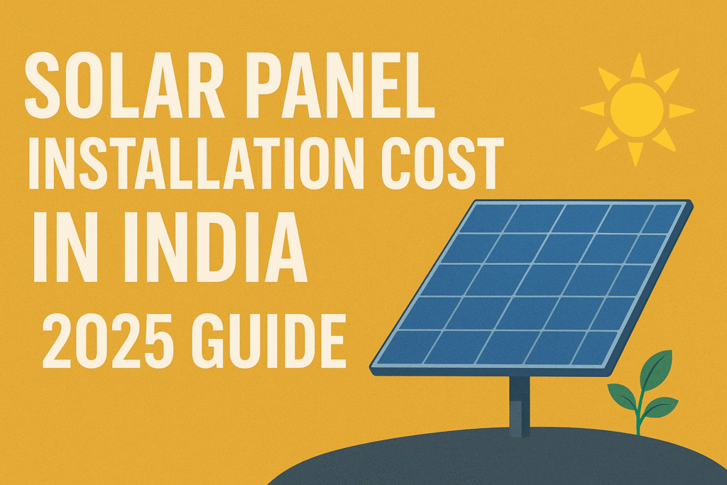 Solar Panel Installation Cost in India: 2025 Guide for Smart Savings